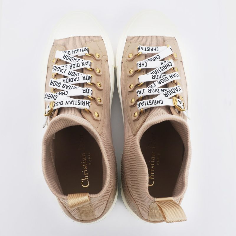 Dior Sneakers Size 37 1 2 High Cut Lace Logo Shoes — view 6