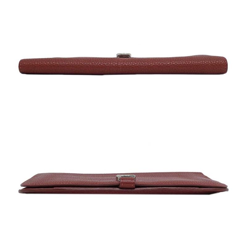 Hermes Dogon GM Rouge Ash Silver Hardware Togo E-engraved Leather Long — view 3