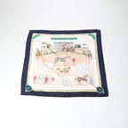 Hermes Carre 90 LES Haras Nationaux Scarf Navy — view 2