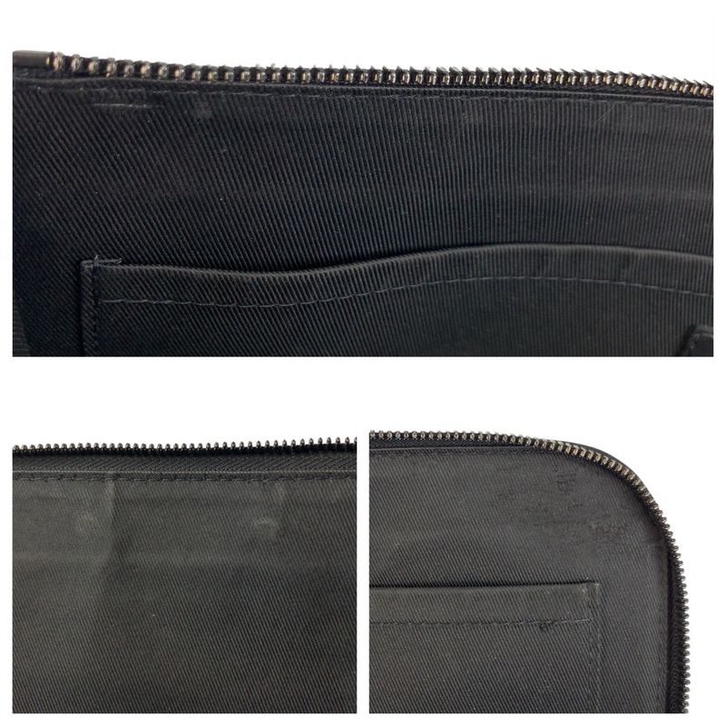 Louis Vuitton Monogram Eclipse Pochette Jules Black Grey Leather — view 6