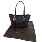Gucci Sherry Line GG Canvas Black Tote Bag Green 0090 — view 2