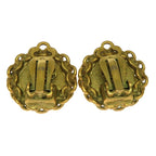 Chanel Vintage Guilloche Gold-Tone Earrings — view 4