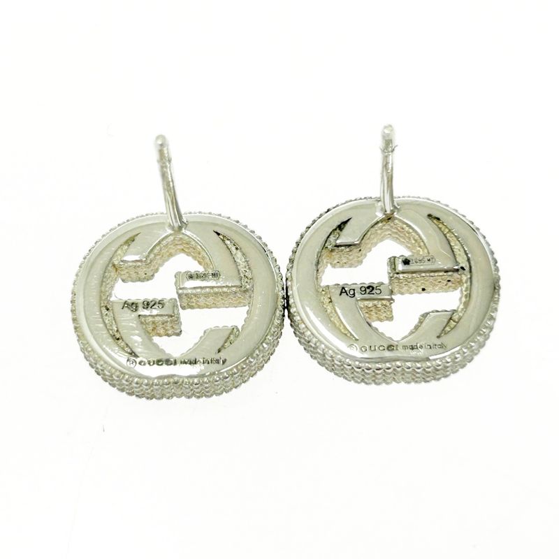 Gucci Silver Interlocking G Earrings 5.7 925 Engraved — view 7