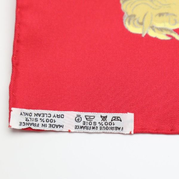 Hermes Promenade Carre 90 LA de Longchamps Scarf Red — view 4
