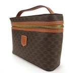 Celine Handbag Macadam Leather Brown Gold Hardware Vanity Bag Pouch — view 2