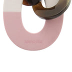 Hermes Caramba Buffalo Horn Lacquer Brown Pink Necklace 0271 — view 6