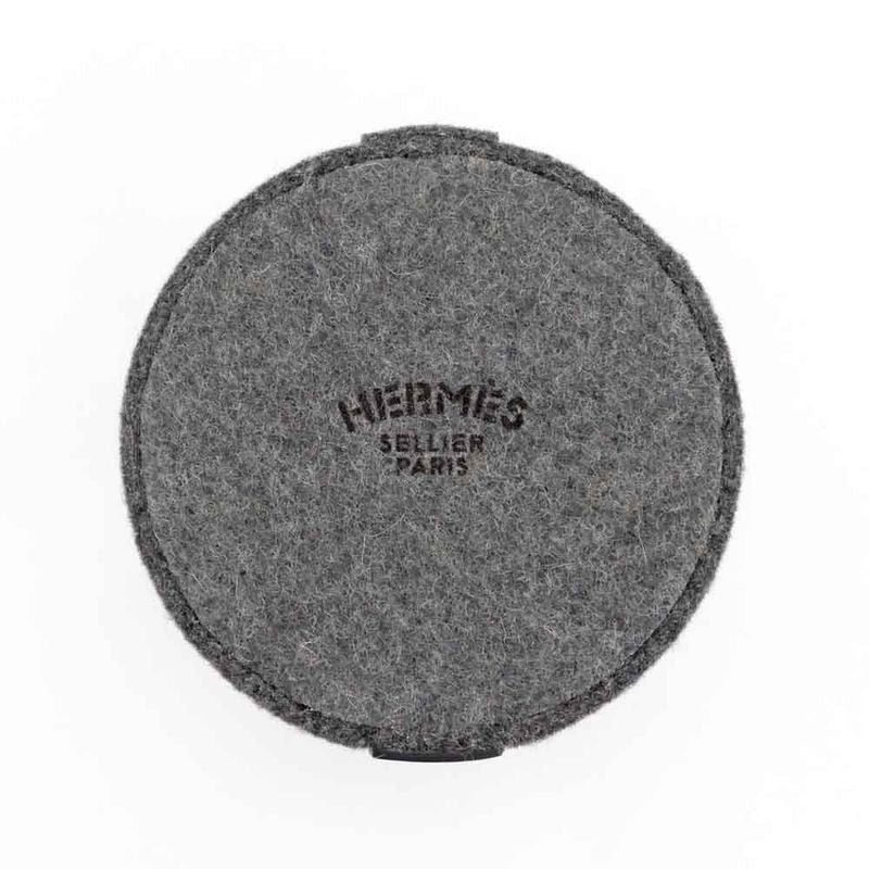 Hermes Sugar Box Gray Felt Accessory Case Interior Miscellaneous Goods — view 6