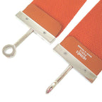 Hermes Hook Belt Waist Nylon Metal Orange Engraved I 0566 — view 5