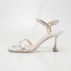 Louis Vuitton Sandals Size 40 Volt Flower Heel Ankle Strap Silver 2023 — view 2