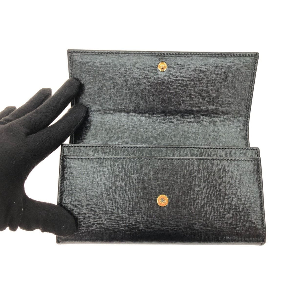 Gucci Long Wallet Interlocking G Marina Leather Black — view 6