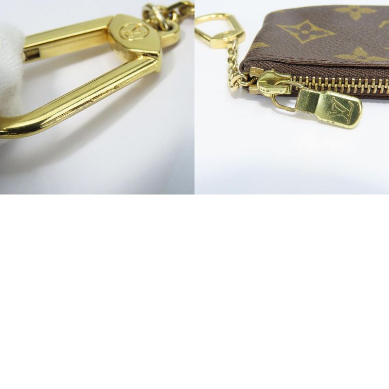 Louis Vuitton Coin Case Pochette Cles Monogram Brown Gold Hardware Pouch — view 9