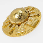 Celine Brooch Gold Dome Motif Arc De Triomphe Star — view 4