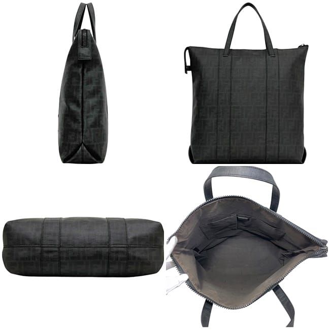 Fendi Tote Bag Black Zucchino 2288 7 Va196 uzd — view 2