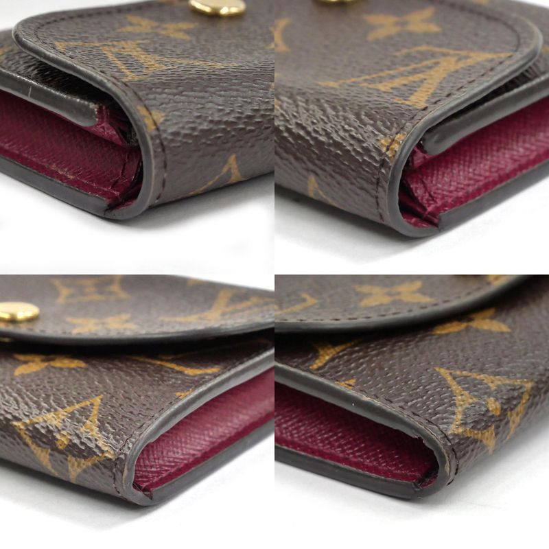 Louis Vuitton Porte Monnaie Rosalie Fuchsia Bifold Wallet Coin Case — view 7