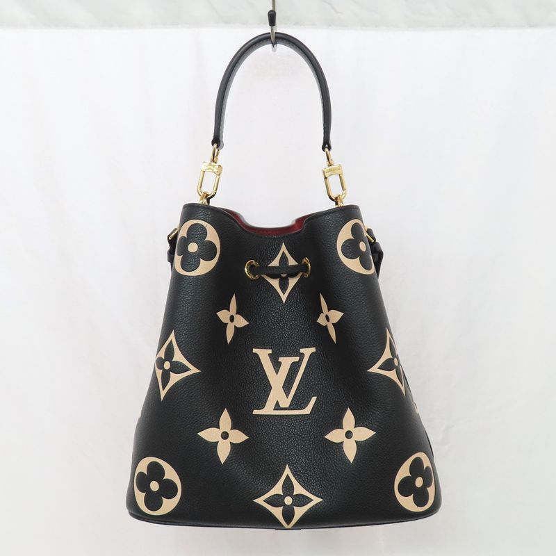 Louis Vuitton Neo Noe MM Bicolor Monogram Empreinte Black Handbag — view 4