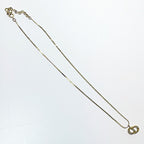 Christian Dior CD Logo Necklace Gold Rhinestone GP Accessories — view 5