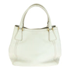 Prada Vittero Dino White Gold Hardware Leather Bn2534 Tote Handbag — view 2