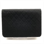 Chanel CC Logo Cotton Jersey Quilted Chain Shoulder Bag Black — view 2