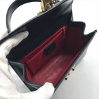 Gucci Ladylock Leather 2-Way Bag Navy Gphardware Bag — view 9