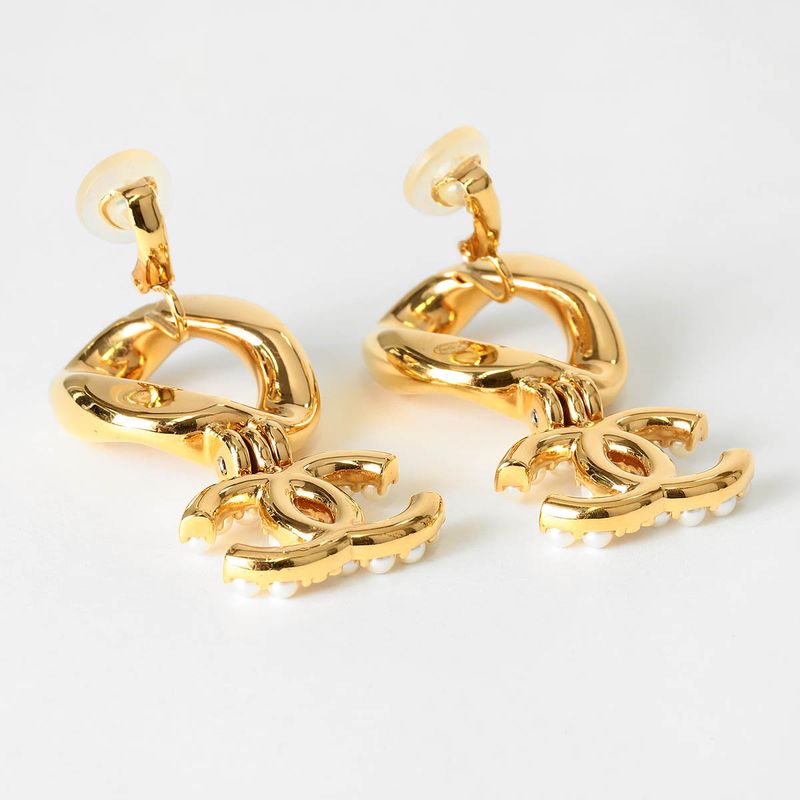 Chanel Faux Pearl Earrings — view 5