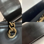 Chanel Boy Chain Tote Bag Black Leather — view 5