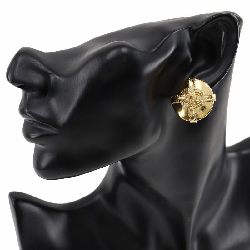 Chanel Coco Mark Vintage Gold Plated 97 a 20.2 g Earrings — view 3