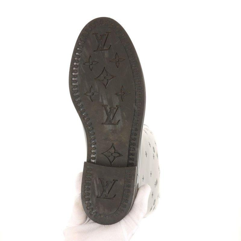 Louis Vuitton Monogram Drops Line Rubber Long Boots 36 Black — view 8