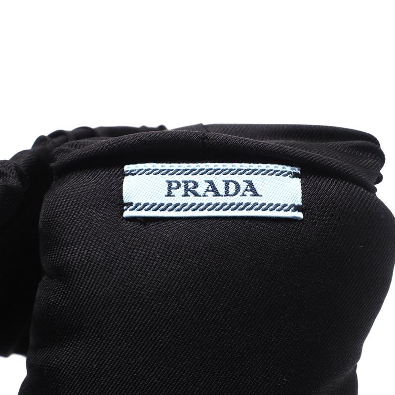 Prada Satin Travel Eye Mask And Pouch With Triangle Logo — view 7