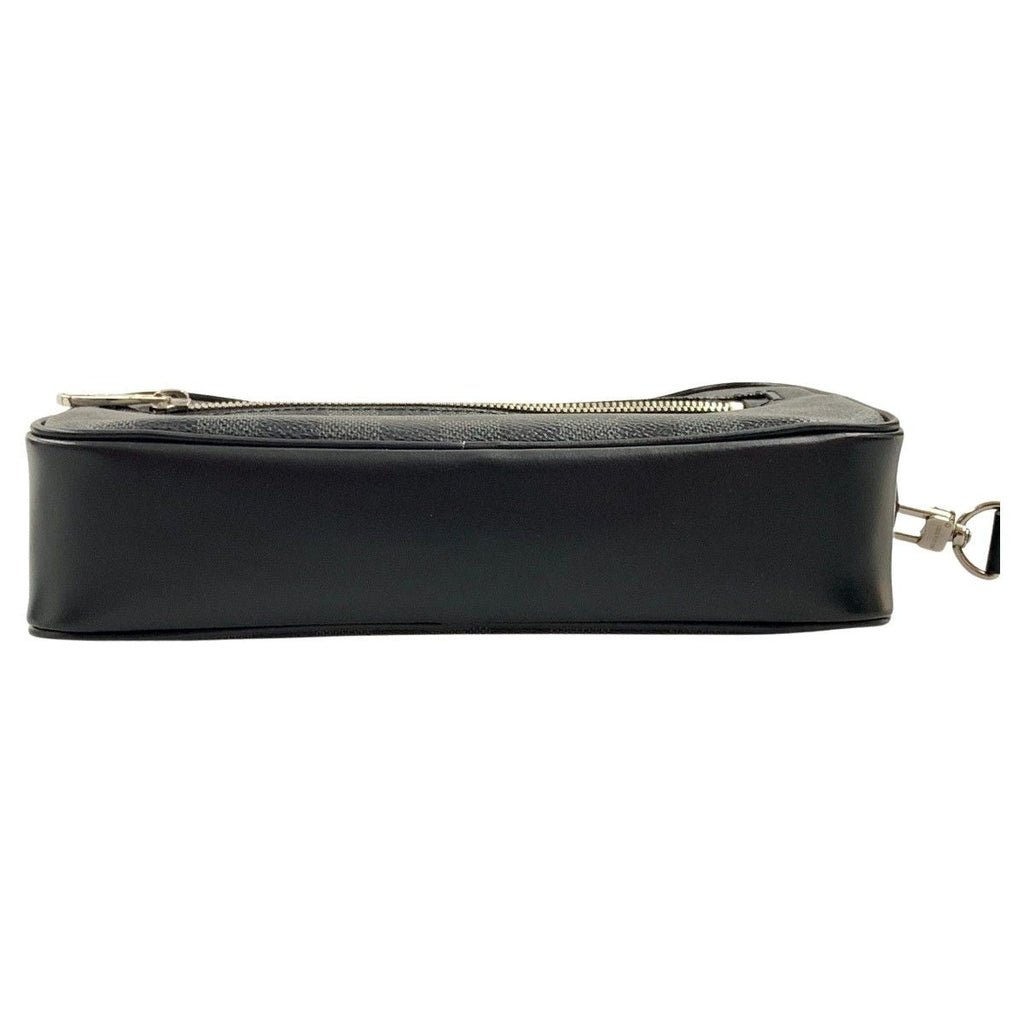 Louis Vuitton Damier Graphite Pochette Kasai Second Bag Black — view 3