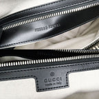 Gucci GG Embossed Boston Bag Black Leather 2-Way — view 8