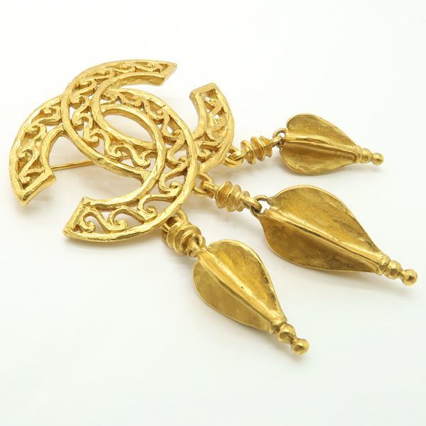 Chanel Brooch 95 A Vintage Coco Mark GP — view 4