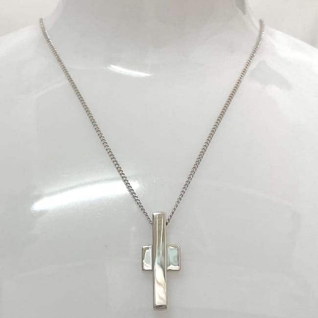 Gucci Cross Necklace Silver Polished Ag 925 S Rank — view 5