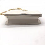 Chanel CC Logo Mini Quilted Lambskin Push Lock Chain Shoulder Bag White — view 3