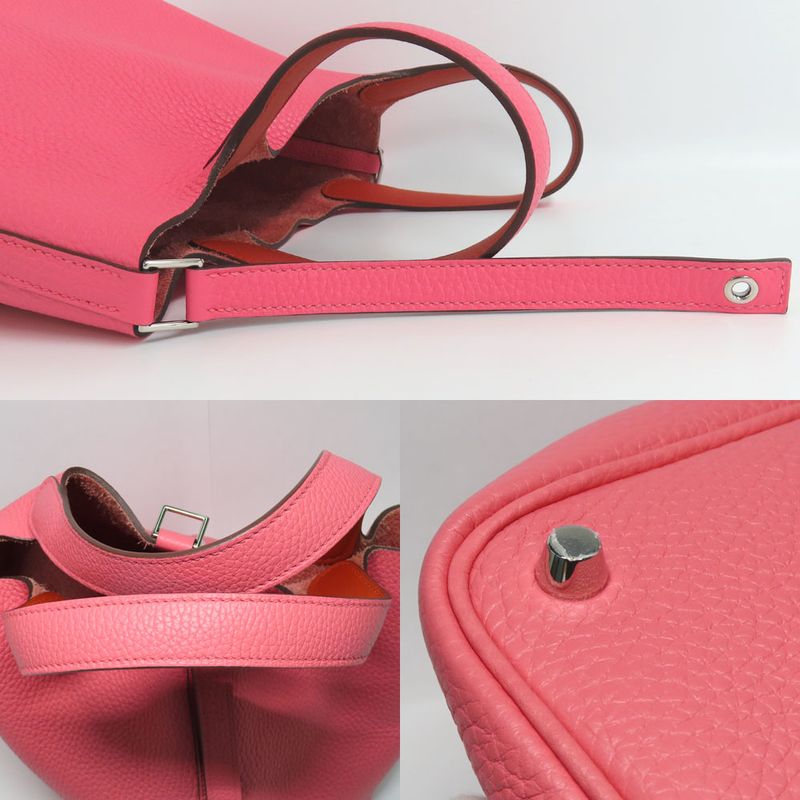Hermes Picotin Lock PM Eclat Rose Azalea Terbatie Taurillon Clemence — view 9