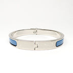 Hermes Mini Click Kelly Enamel Bracelet Chardon Palladium — view 5