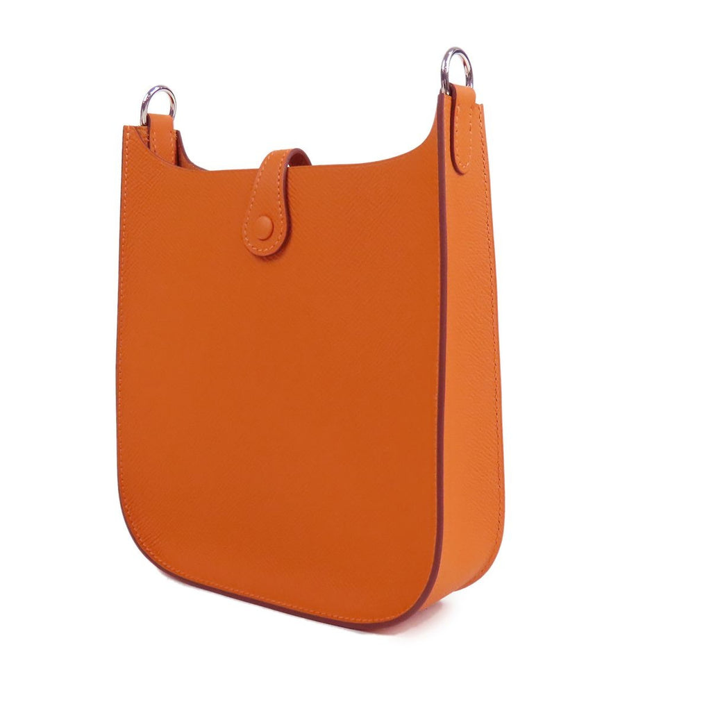 Hermes Evelyne TPM Sellier Orange Silver Epsom Shoulder Bag — view 2