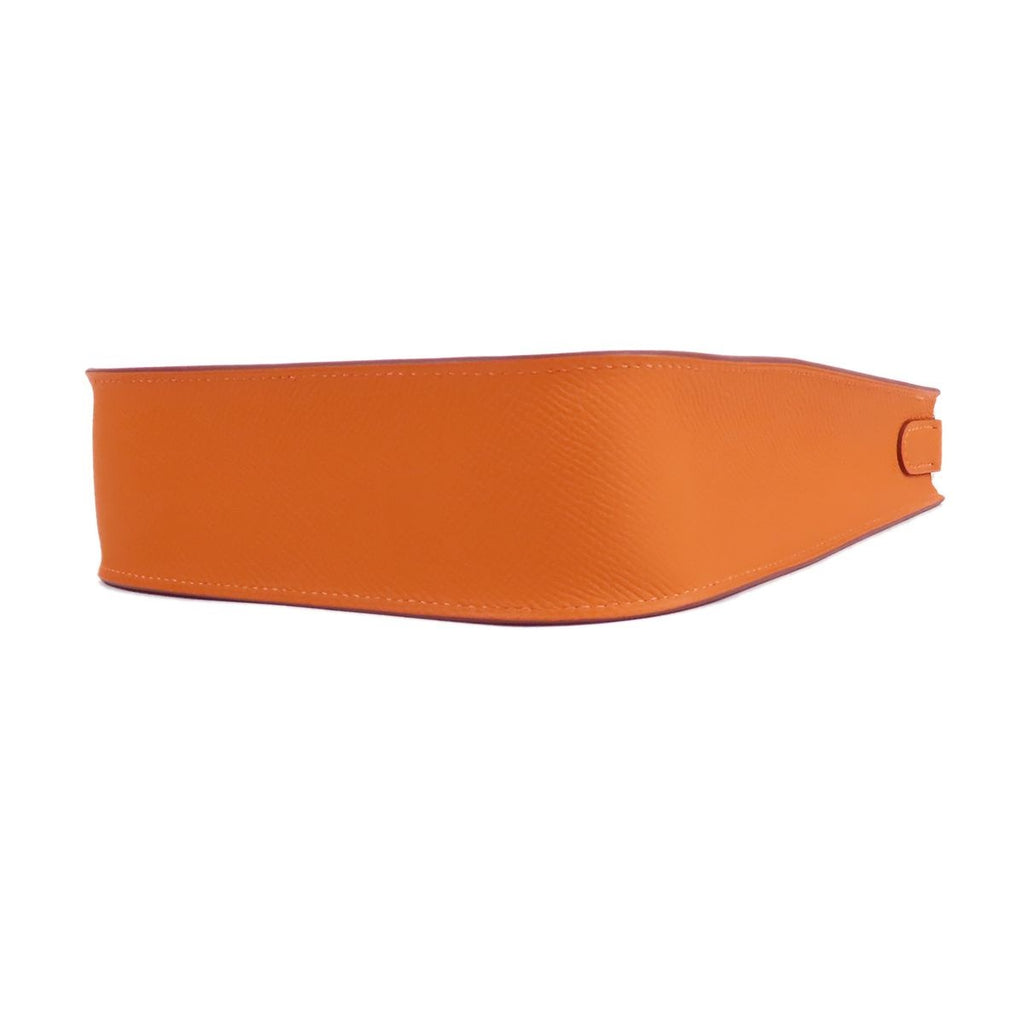 Hermes Evelyne TPM Sellier Orange Silver Epsom Shoulder Bag — view 3