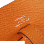 Hermes Evelyne TPM Sellier Orange Silver Epsom Shoulder Bag — view 6
