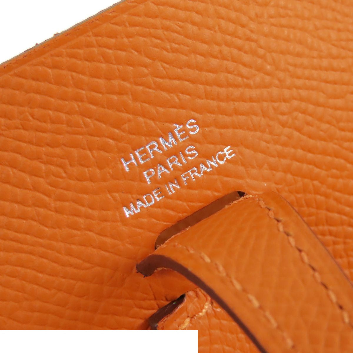 Hermes Evelyne TPM Sellier Orange Silver Epsom Shoulder Bag — view 6