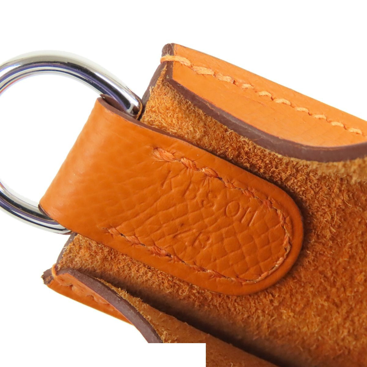 Hermes Evelyne TPM Sellier Orange Silver Epsom Shoulder Bag — view 7