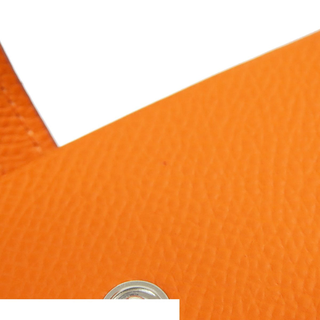 Hermes Evelyne TPM Sellier Orange Silver Epsom Shoulder Bag — view 8