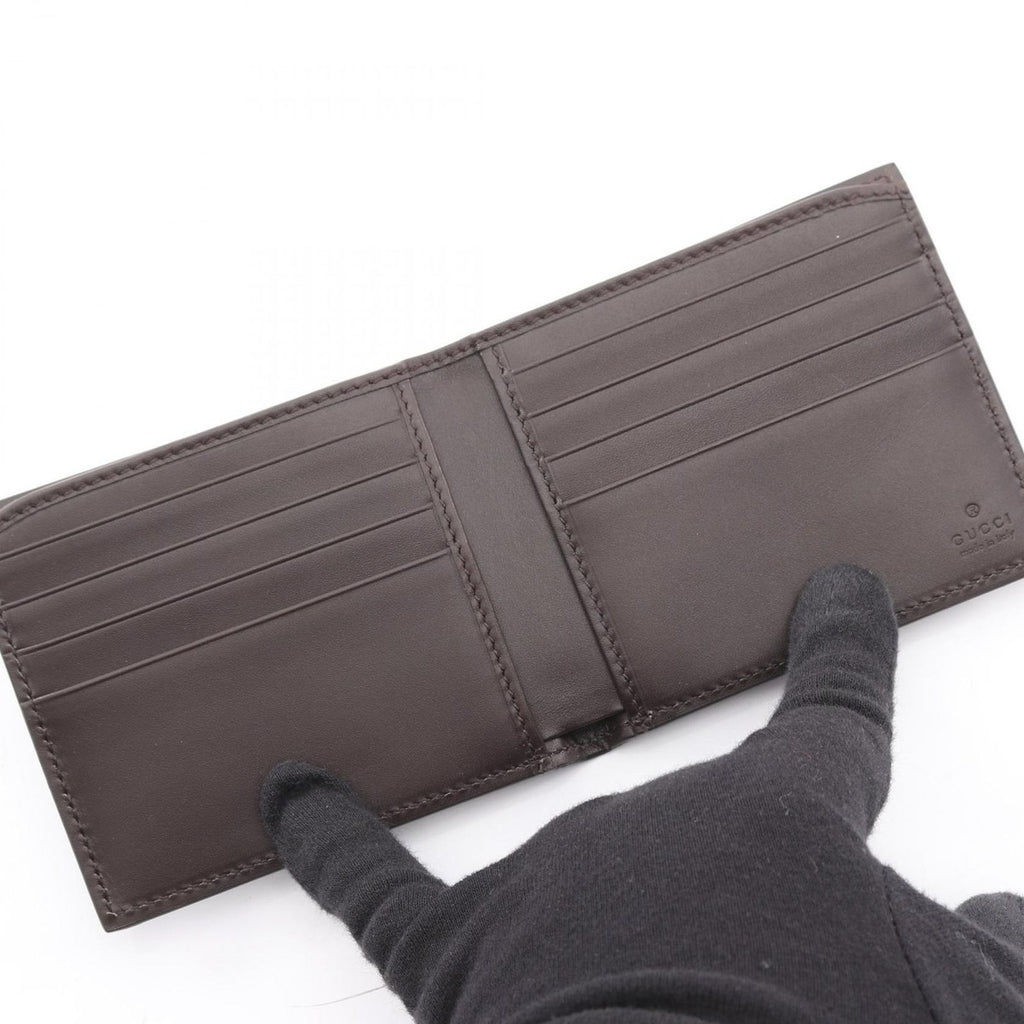 Gucci Billfold Guccissima Dark Brown Leather Bifold — view 3