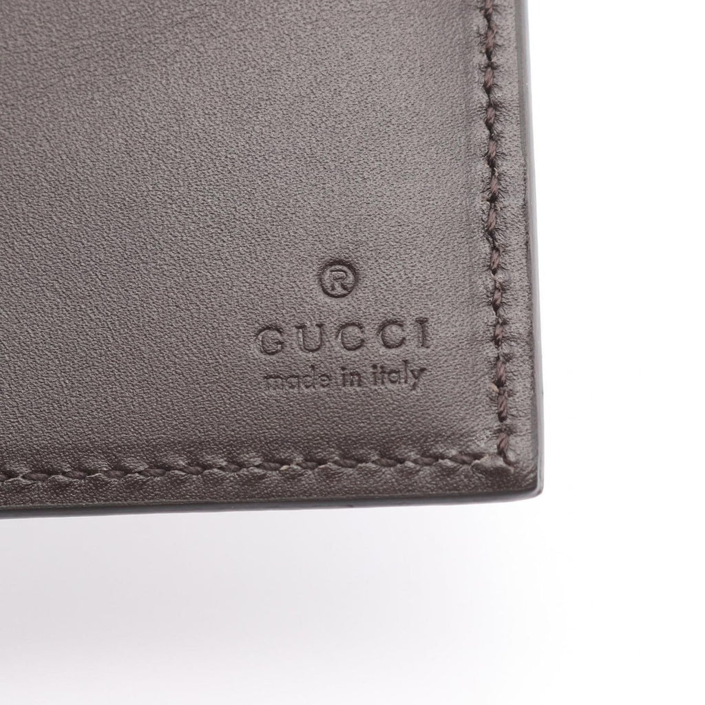 Gucci Billfold Guccissima Dark Brown Leather Bifold — view 4