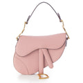 Dior Leather Saddle Bag Logo 2-Way Pink