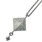 Hermes Necklace Medallion Pendant Jewelry With Adjuster 18K Gold 750 WG