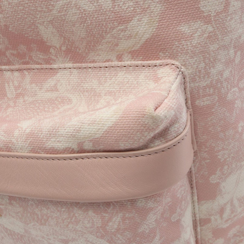 Dior Backpack Light Pink Canvas Leather de Jouy — view 7