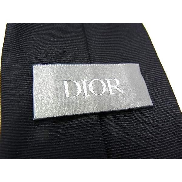 Dior 98% Silk And 1% Polyester Tie Black Fs2223 — view 3