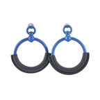 Hermes Loop PM Earrings Swift Blue Indigo Accessory Aluminum — view 2