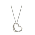 Tiffany & Co Open Heart Necklace Silver Elsa Peretti Polished 925 Sterling 22