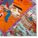 Hermes Scarf Carre 90 100% Silk Les Artisans D' Craftsmen Orange Box — view 6